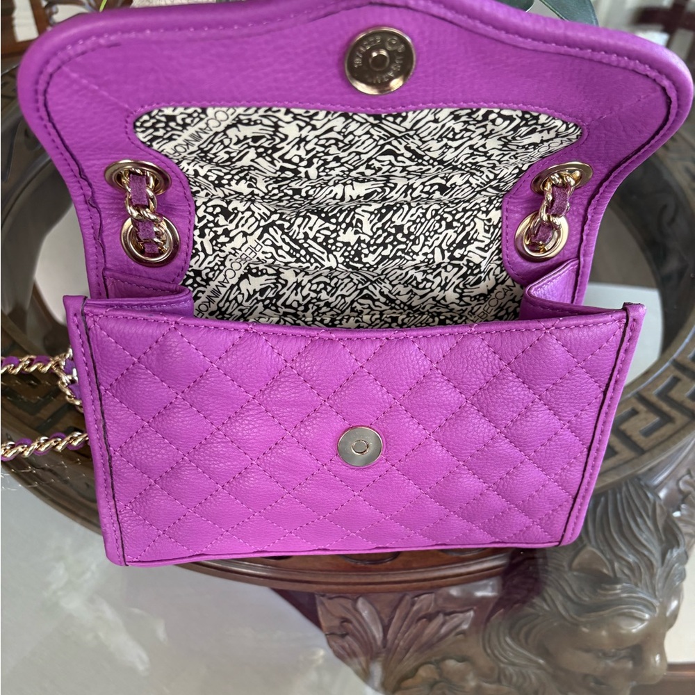 🩷🩷REBECCA MINKOFF MINI AFFAIR FUSCIA QUILTED LEATHER CROSSBODY/SHOULDER BAG!🩷🩷 - Picture 5 of 7